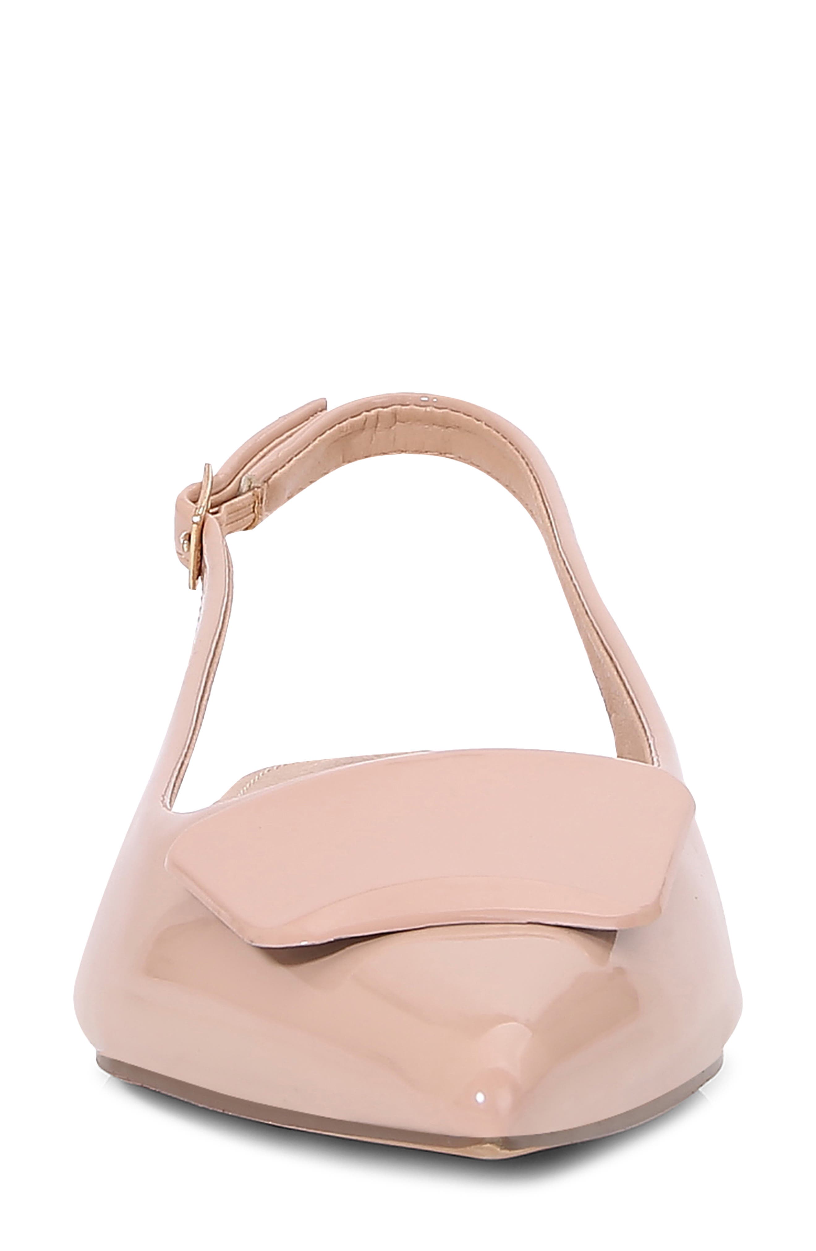 Patent Slingback Strap, Alternate, color, BEIGE