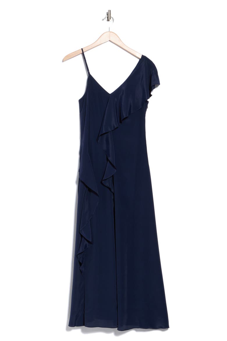 Irie Cap Sleeve Ruffle Maxi Dress, Main, color, NAVY