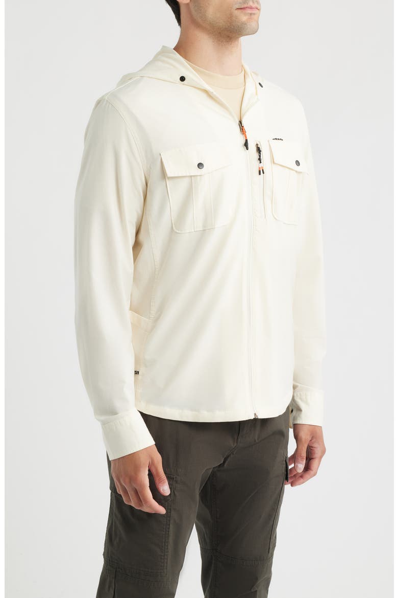 Albright UV Hooded Fishing Shirt, Alternate, color, OFF WHITE