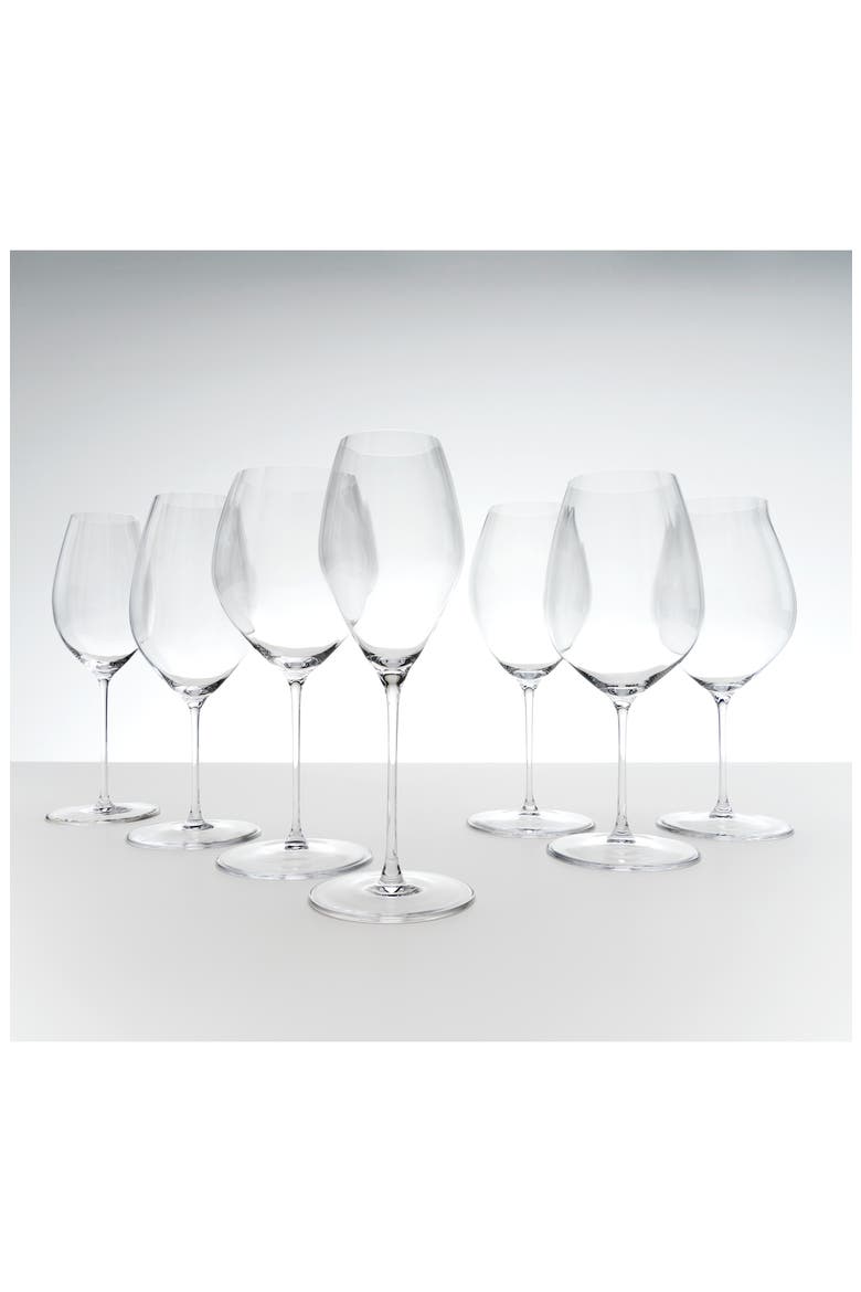 Performance Set of 2 Champagne Glasses, Alternate, color, CLEAR