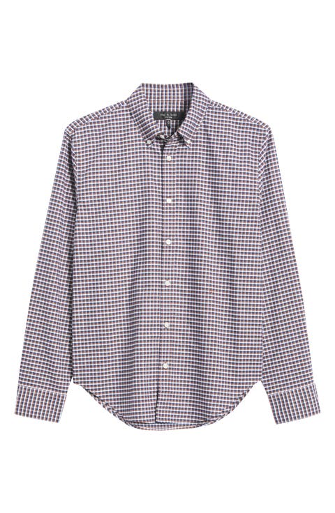 Classic Plaid Cotton Oxford Shirt