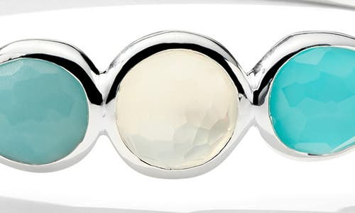 Ippolita Rock Candy® Semiprecious Stone Row Hinged Bangle Bracelet In Silver