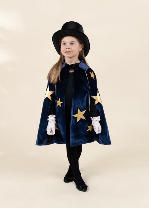 Wizard Cape Play Costume with Hat & Gloves