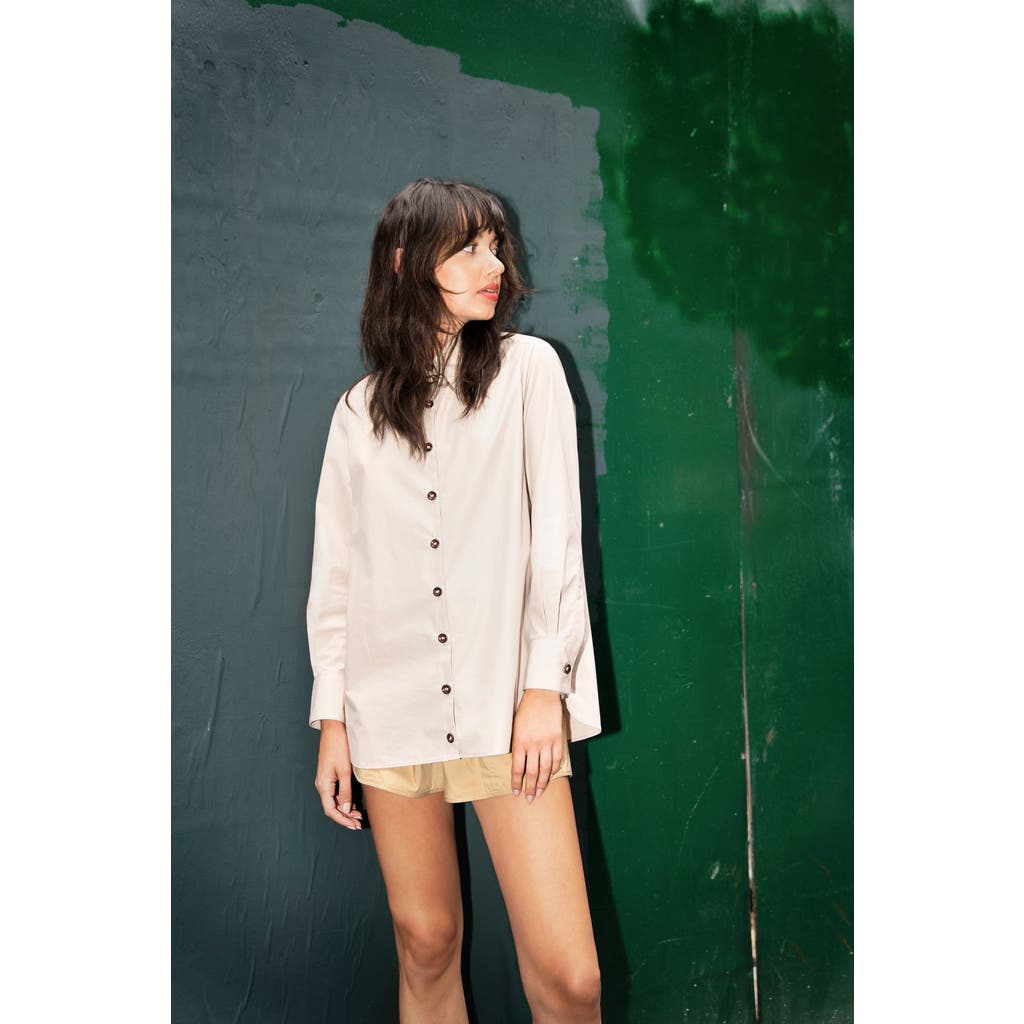 Ansea The Poplin Button Down Shirt In White