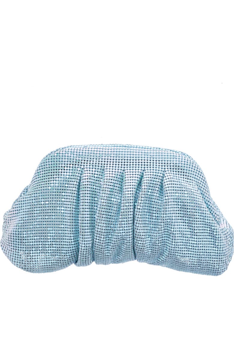 Nina Alexia Rhinestone Mesh Clutch, Main, color,