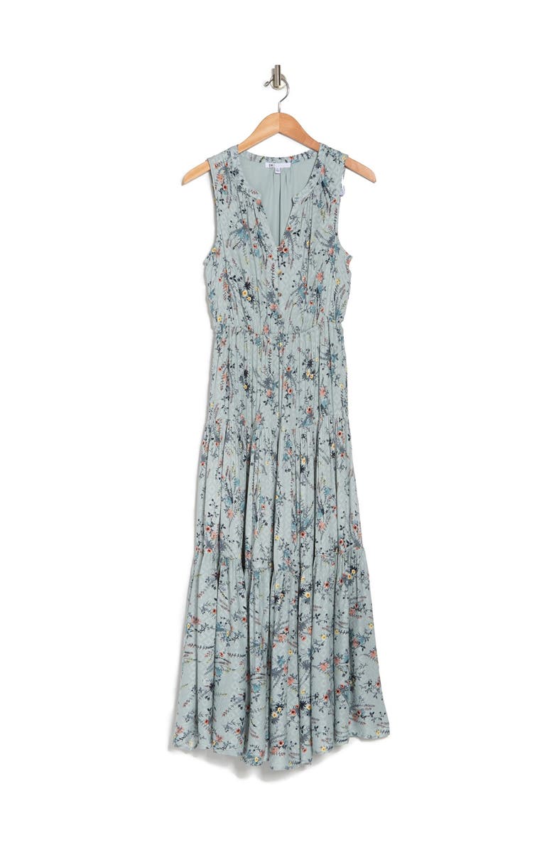 DR2 by Daniel Rainn Floral Print Tiered Maxi Dress, Main, color, 