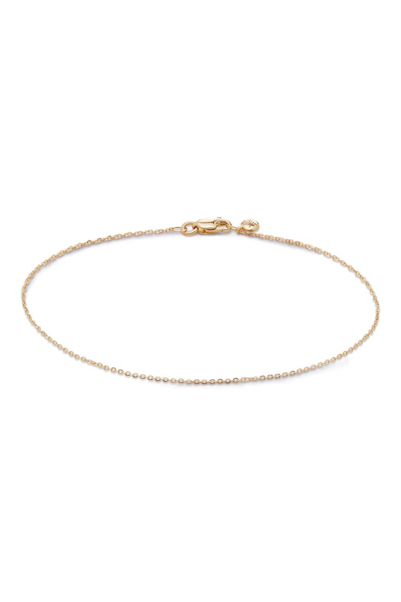 Super Fine Chain Bracelet, Main, color, 14K SOLID GOLD