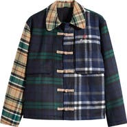 Malbon Golf x CLOT Plaid Patchwork Wool Blend Flannel Jacket