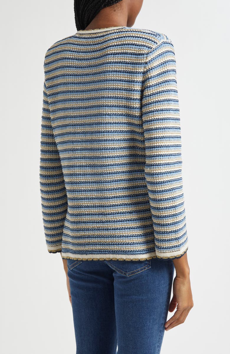 Veronica Beard Ceriani Knit Jacket, Alternate, color, Navy Multi