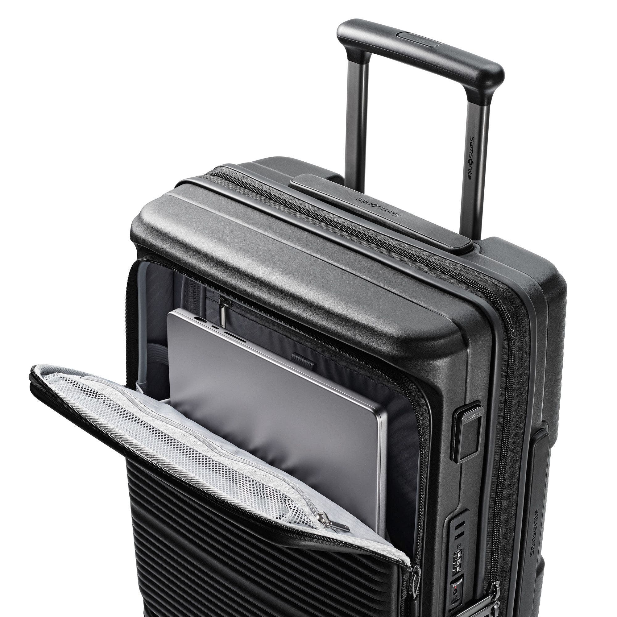 Samsonite Paralux Carry-On Spinner, Alternate, color, Black