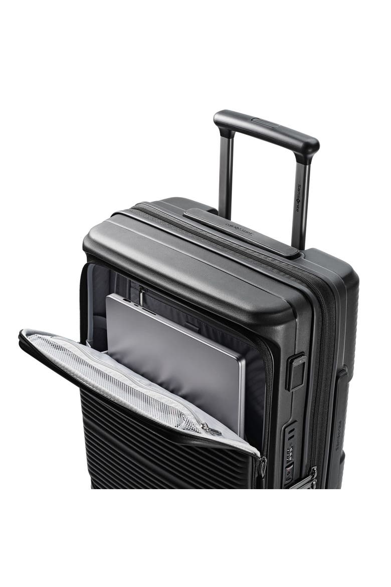 Paralux Expandable 22" Carry On Spinner Luggage, Alternate, color, Black