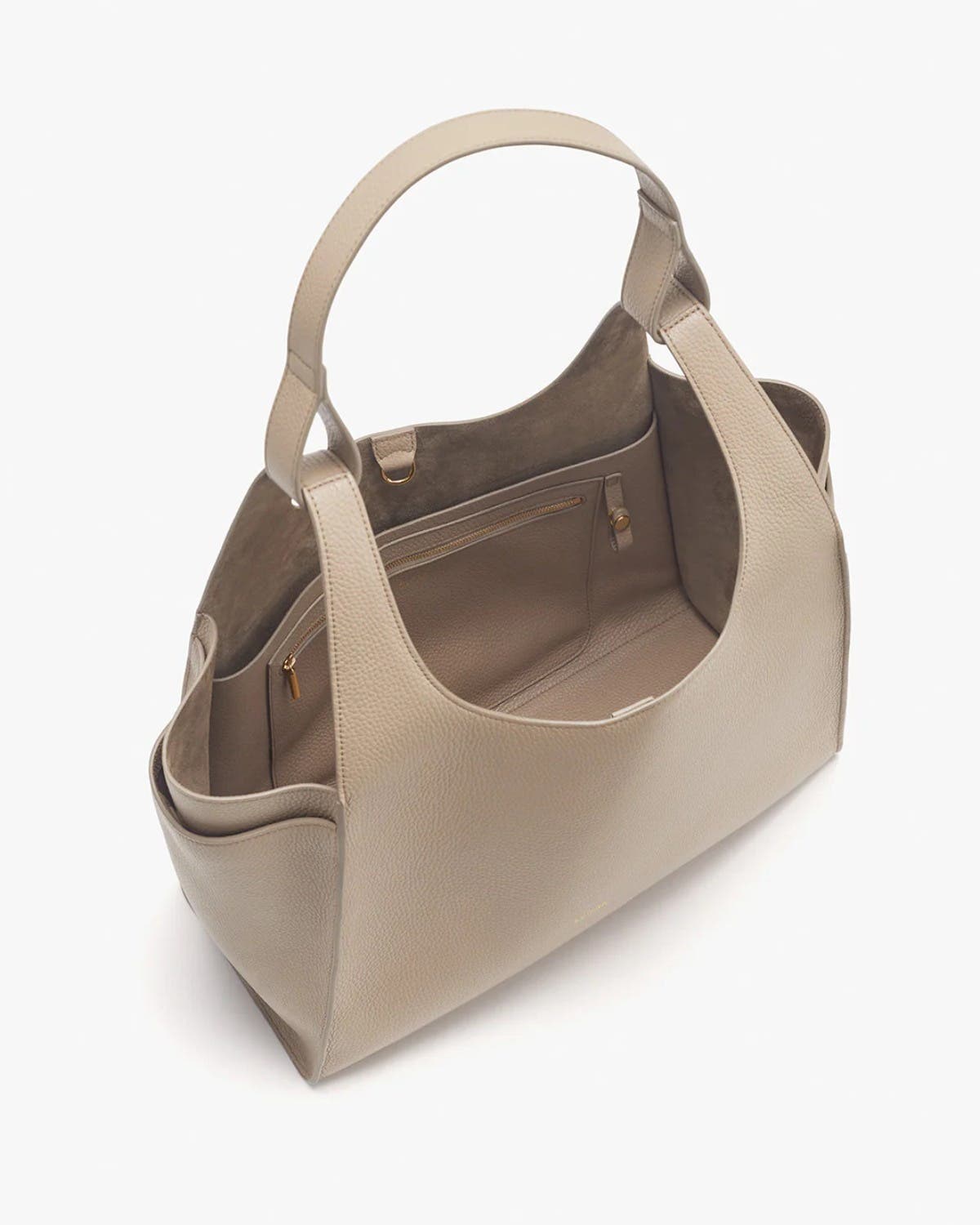 Double Loop Satchel, Alternate, color, Stone