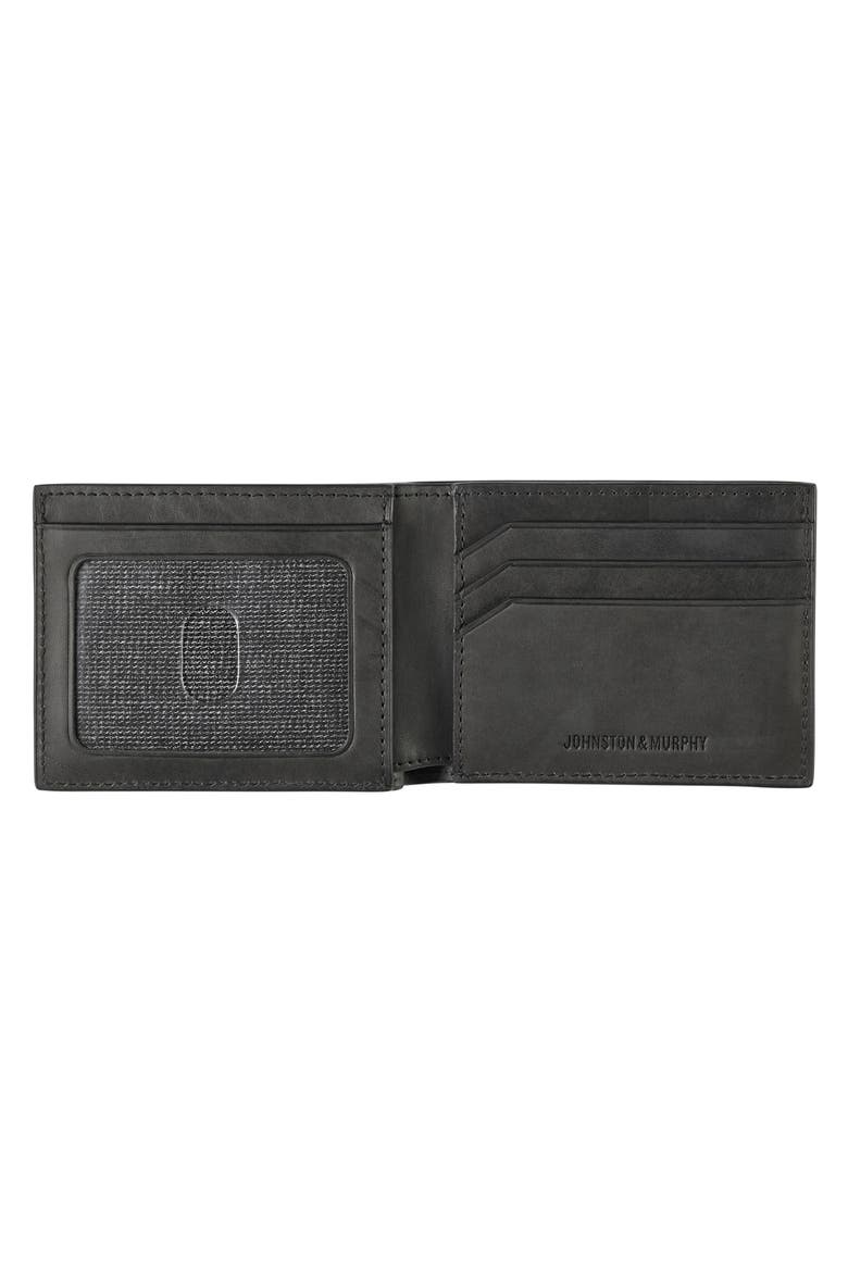 Rhodes Leather Bifold Wallet, Alternate, color, BLACK