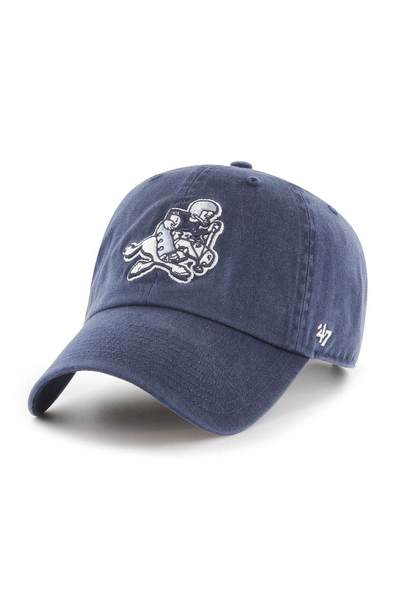 Men's '47 Navy Dallas Cowboys Retro Joe Clean Up Adjustable Hat, Main, color, Navy