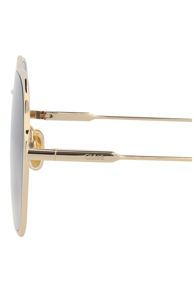 60mm Wavy Sunglasses, Alternate, color, GOLD GOLD GREY