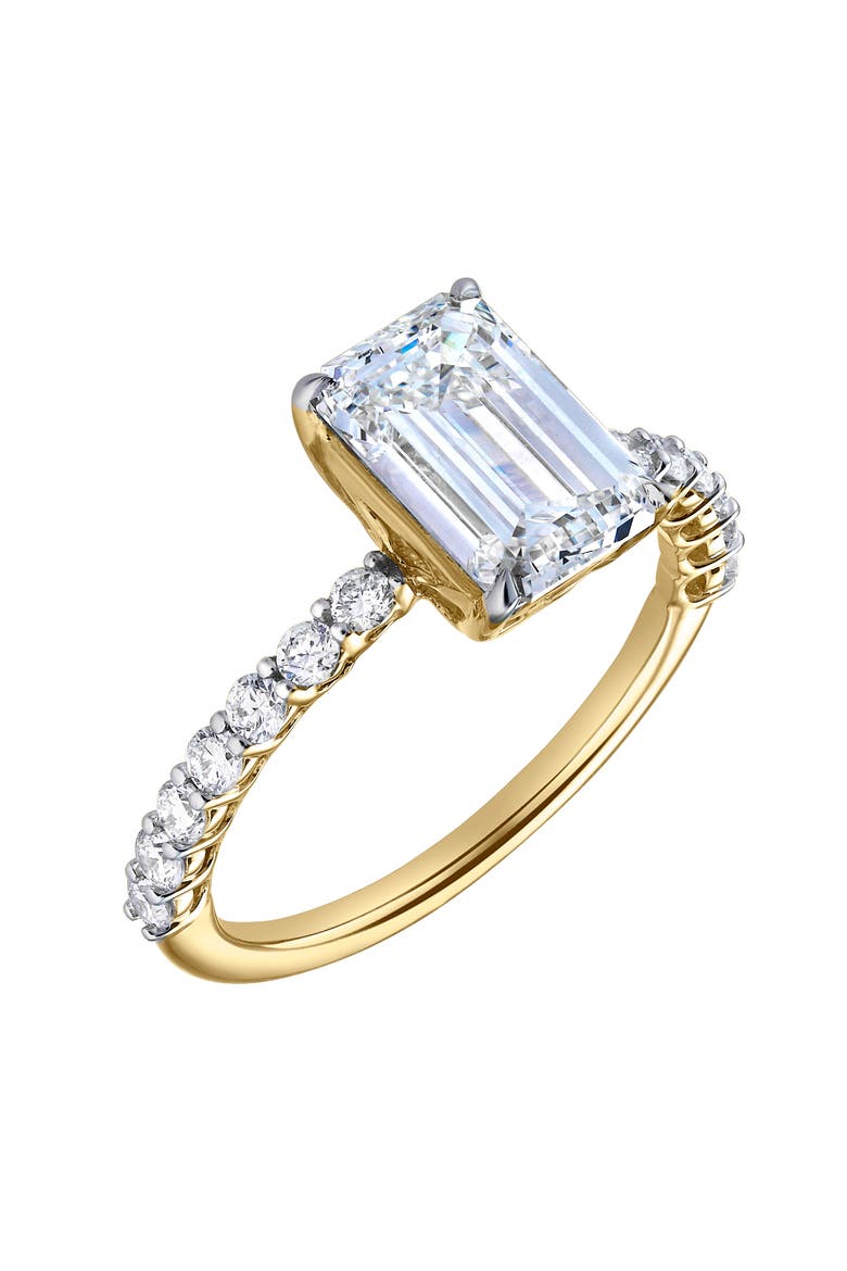 Calista 14K Yellow Gold Emerald Lab Grown Diamond Engagement Ring - 2.41 Ct, Alternate, color, 14K Yellow Gold