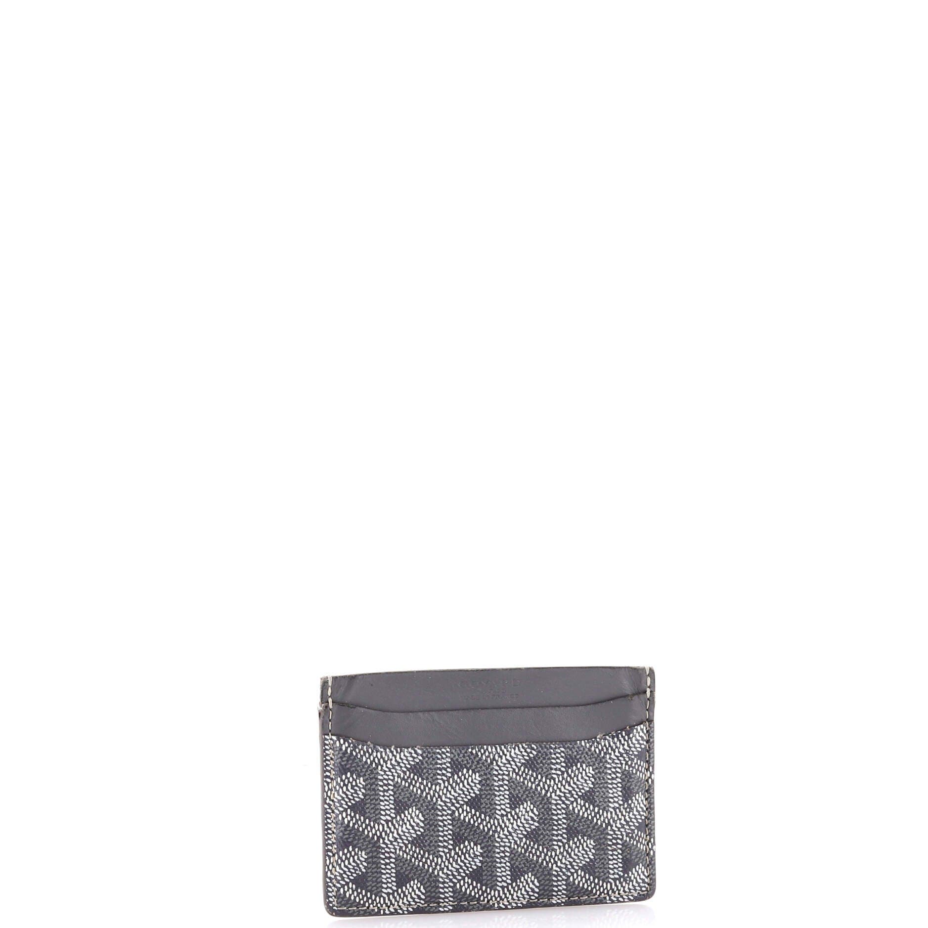 Saint Sulpice Card Holder Coated Canvas, Alternate, color, Grey