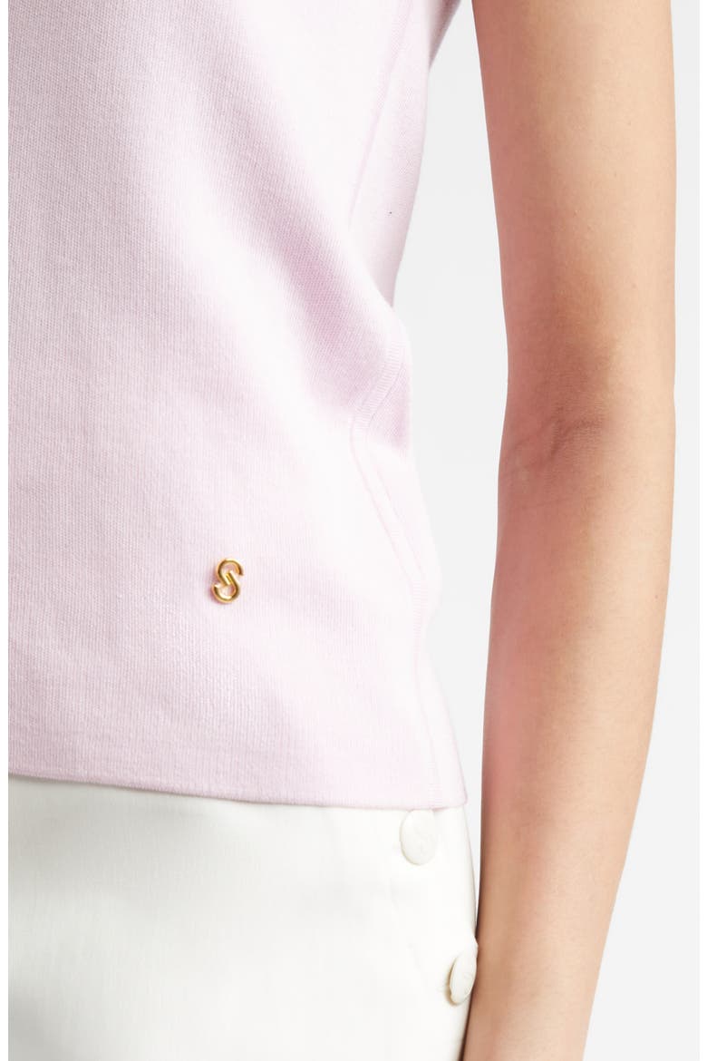 Silk & Cotton Sweater Tank, Alternate, color, PEONY