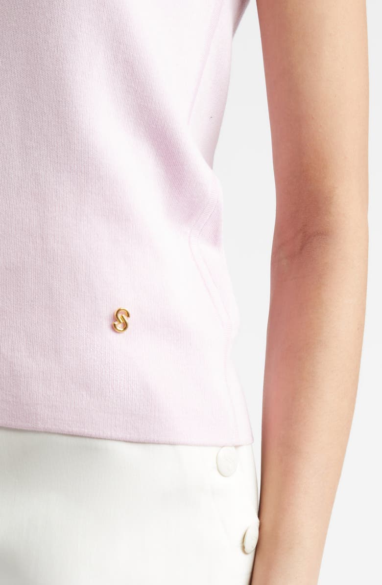 ST. JOHN Silk & Cotton Sweater Tank, Alternate, color, Peony