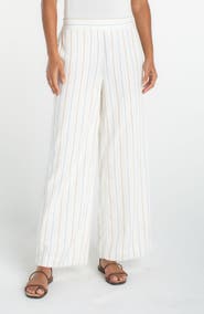 Liverpool Los Angeles Stripe Pull-On Wide Leg Pants