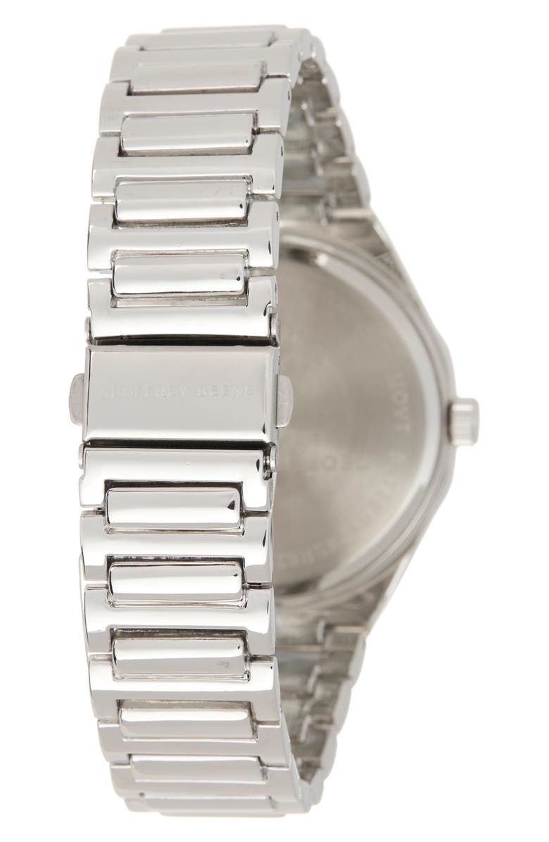 GEOFFREY BEENE Diamond Dial Bracelet Watch, 43mm, Alternate, color, Silver