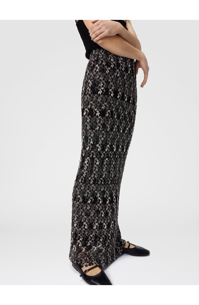 Missoni Long Pencil Skirt In Embroidered Lace, Alternate, color, Black & Brown