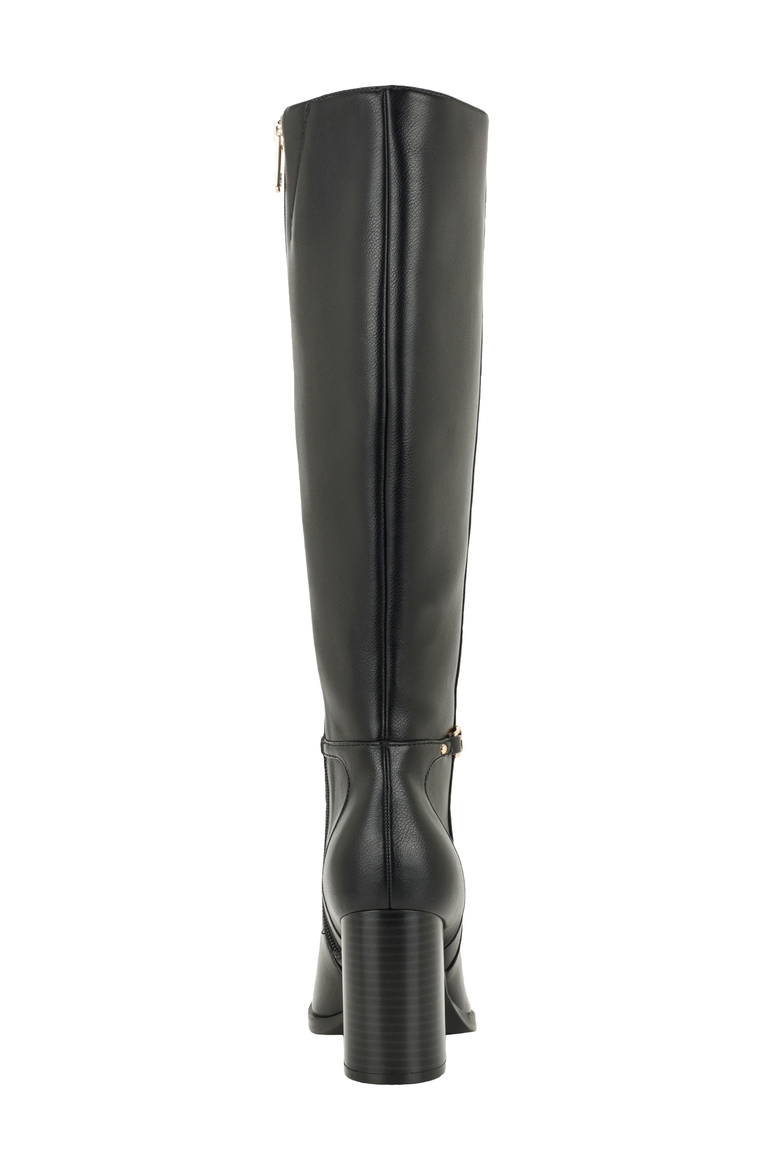 Umbra Knee High Faux Leather Boot, Alternate, color, BLACK
