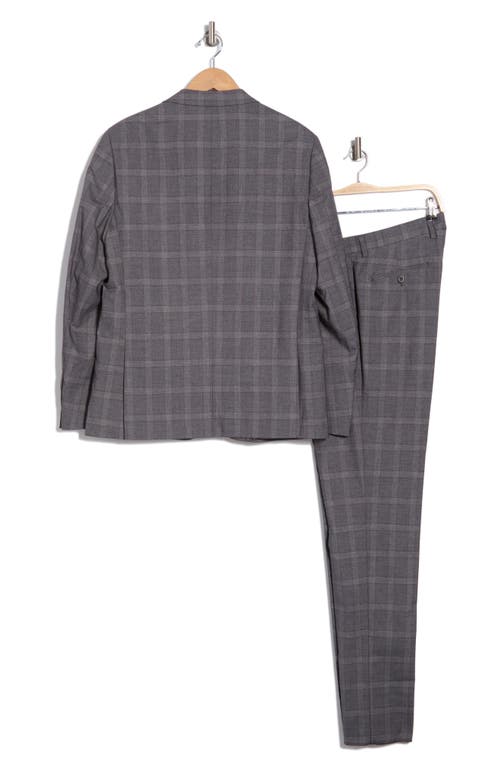 Soul Of London Light Grey Fancy Plaid Notch Lapel Suit In Light Grey/gris