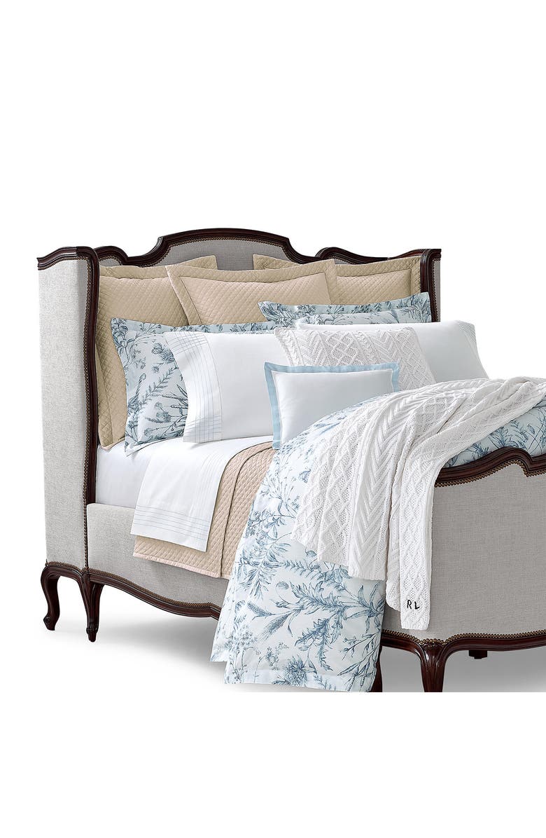 Ralph Lauren Argyle Quilted Organic Cotton Sateen Sham, Alternate, color, Coastal Sand