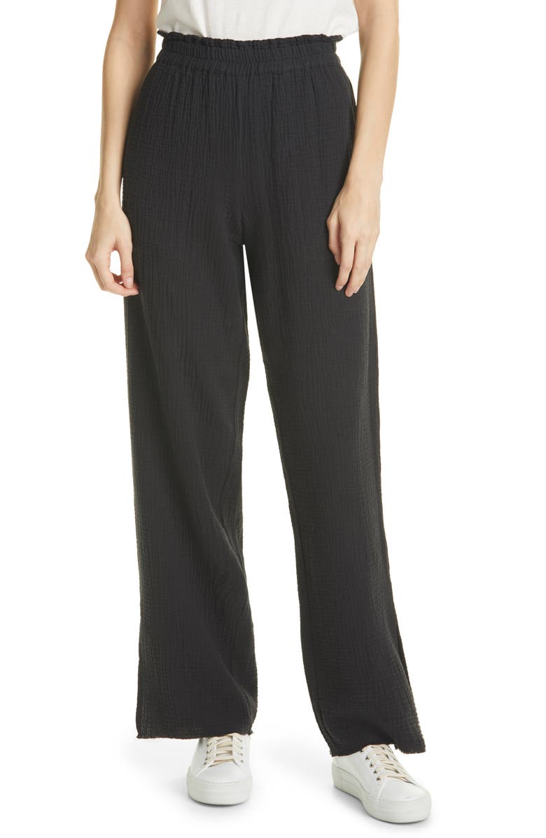Rails Leon Wide Leg Pull-On Pants, Main, color, Black