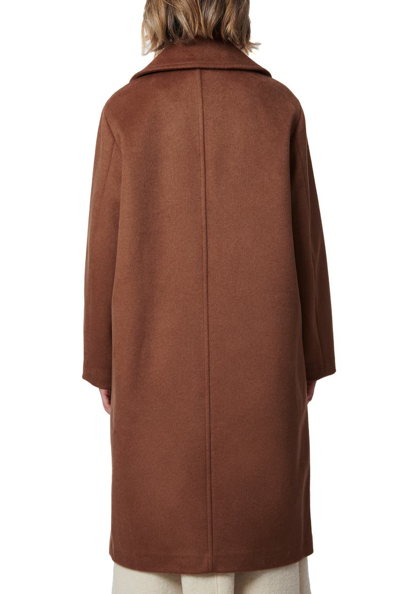 RELAXED WOOL ALPACA BLEND COAT, Alternate, color, CIGAR