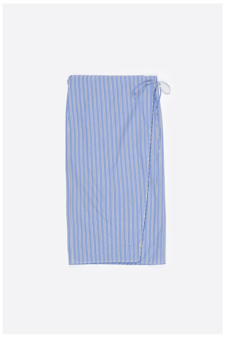 Straight Striped Sarong Skirt, Alternate, color, BLUE