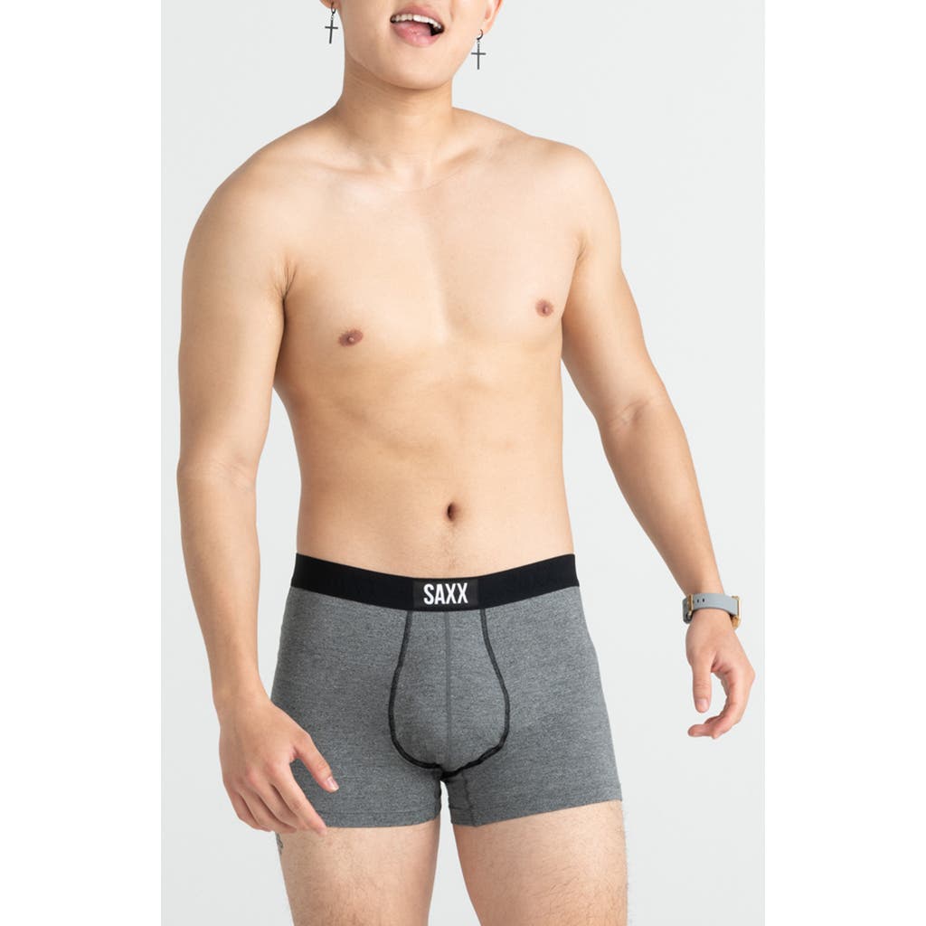 Saxx Ultra Super Soft Relaxed Fit Boxer Briefs In Black/grey