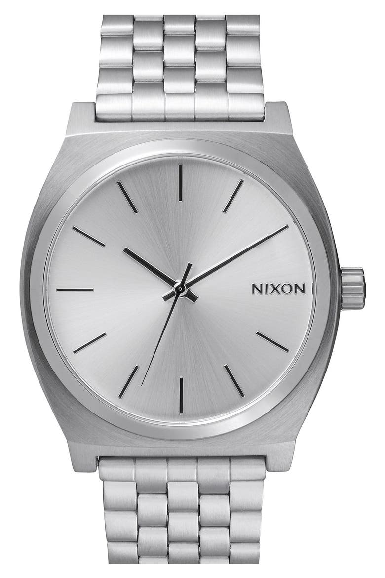 The Time Teller Bracelet Watch, 37mm, Main, color, ALL SILVER