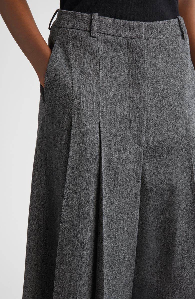 Michael Kors Collection Wide Leg Culotte Pants, Alternate, color, Black/ Pearl