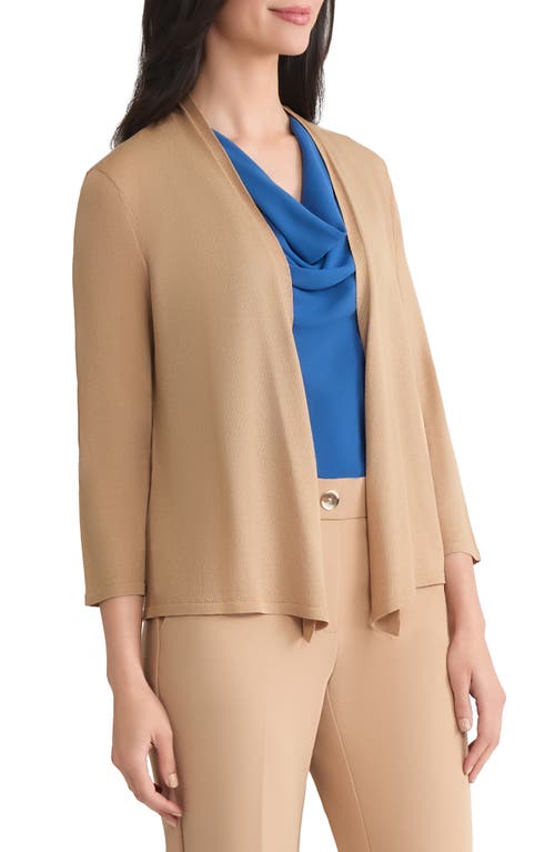 Kasper Open Front Cardigan In Neutral