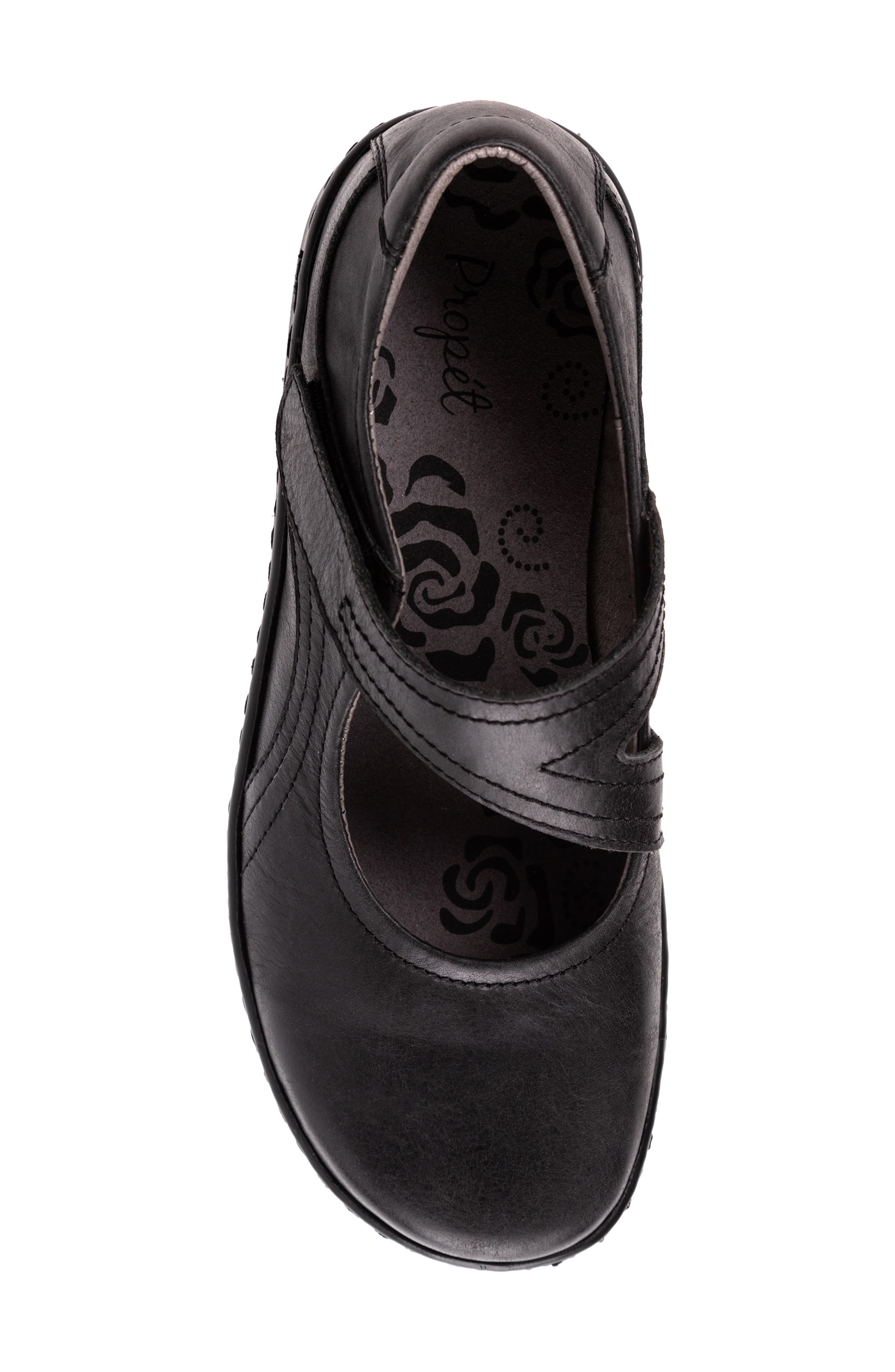 Propét Golda Flat, Alternate, color, Black Leather