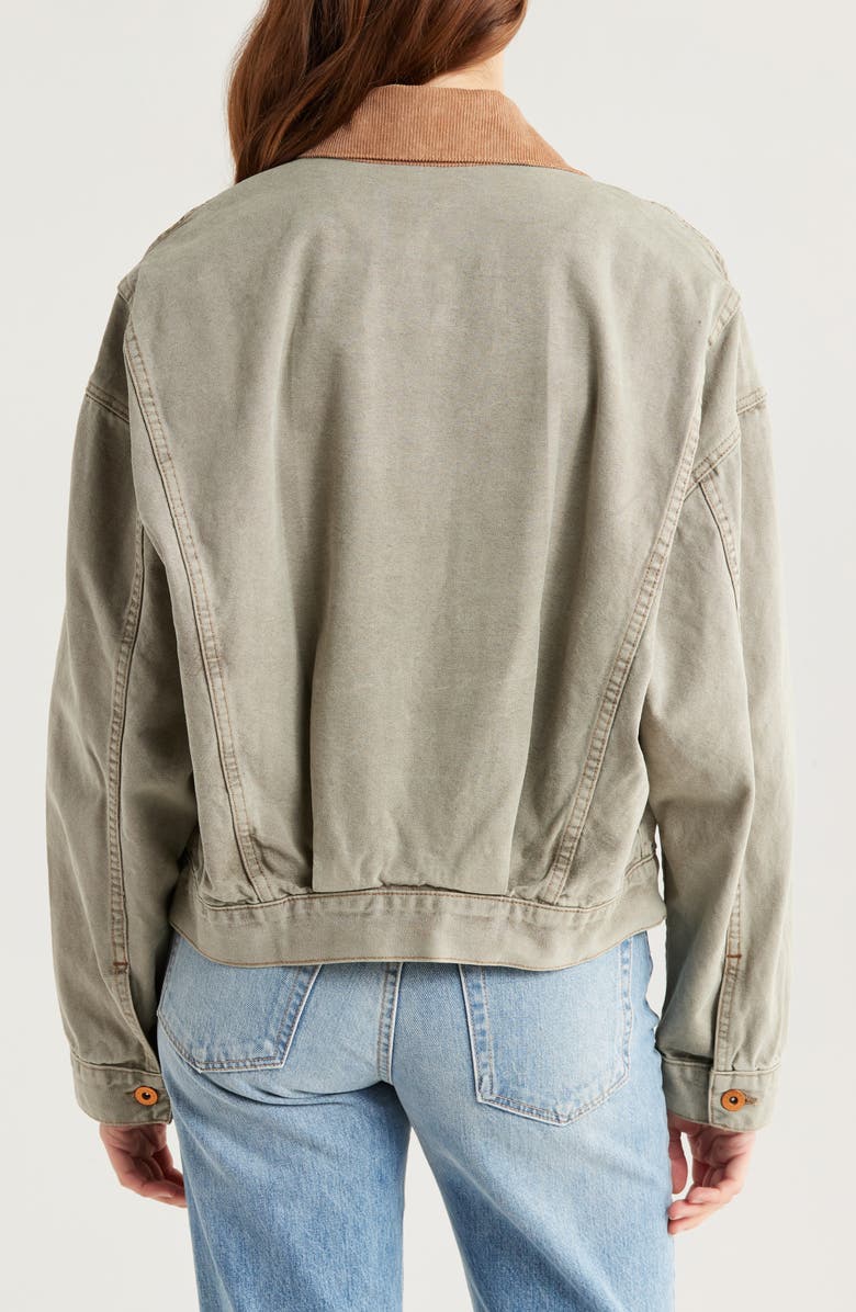 SLVRLAKE Camden Garage Zip Canvas Jacket, Alternate, color, Faded Olive