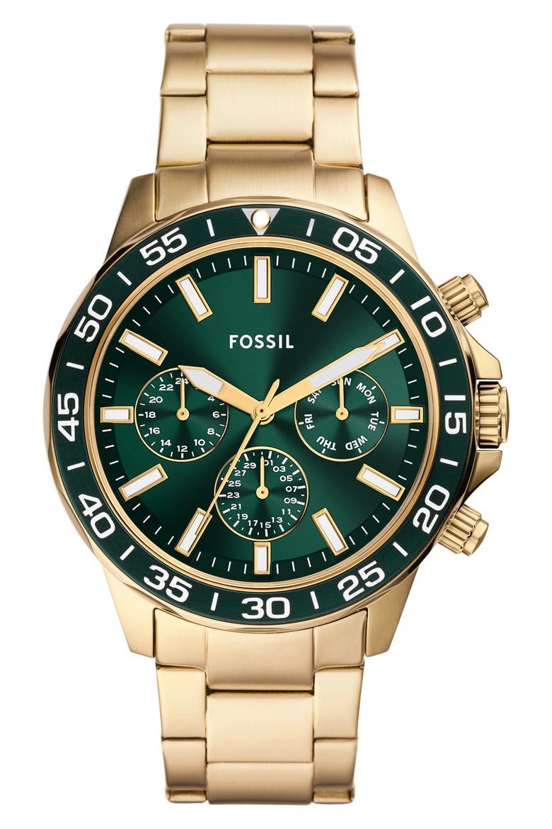 Bannon Multifunction Bracelet Watch, 45mm, Main, color, GOLD