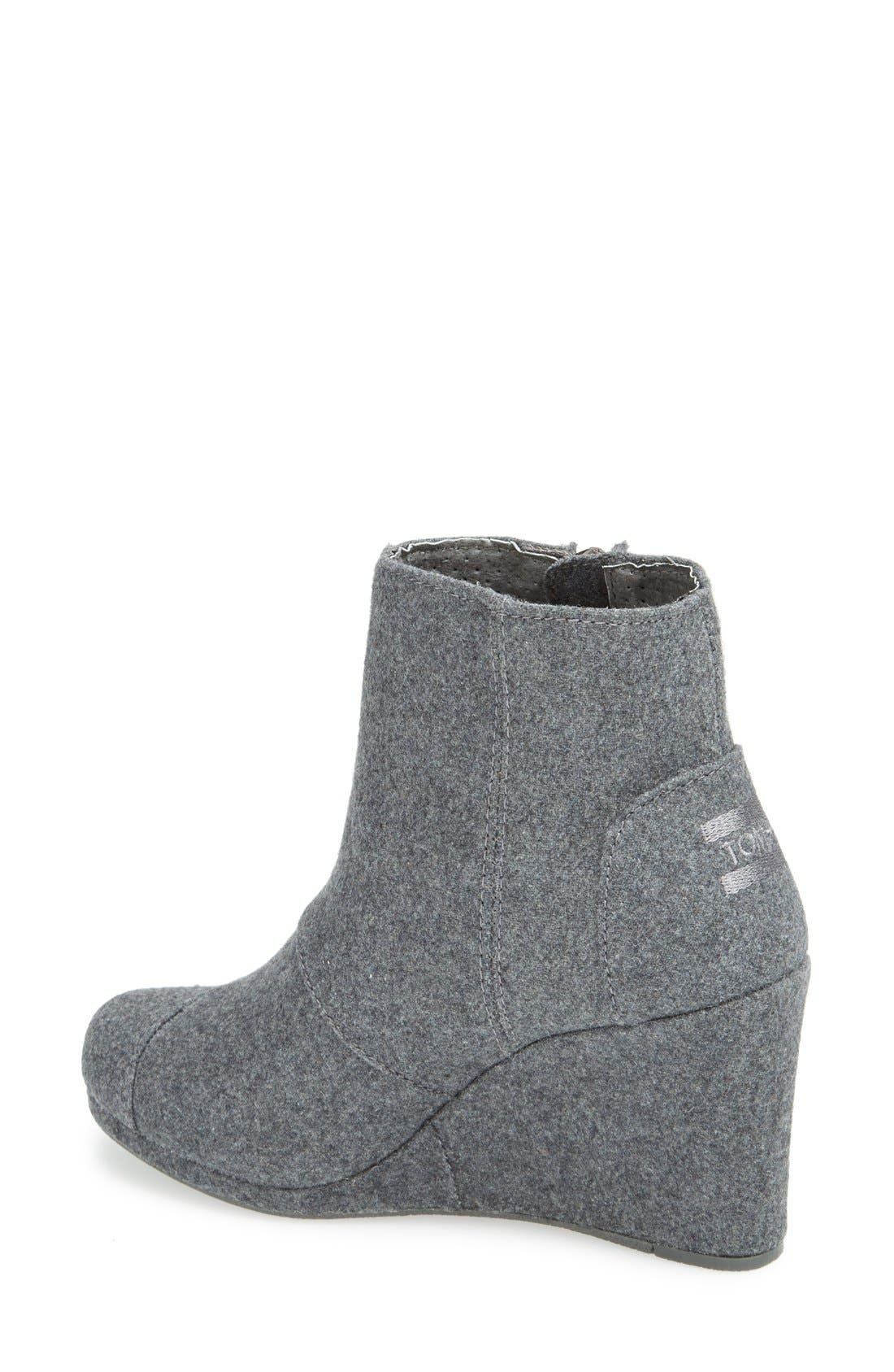 'Desert' Wedge High Bootie, Alternate, color, DARK GREY