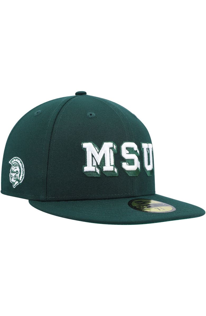 New Era Men's New Era Green Michigan State Spartans Vault Multi 59FIFTY Fitted Hat, Main, color, Green