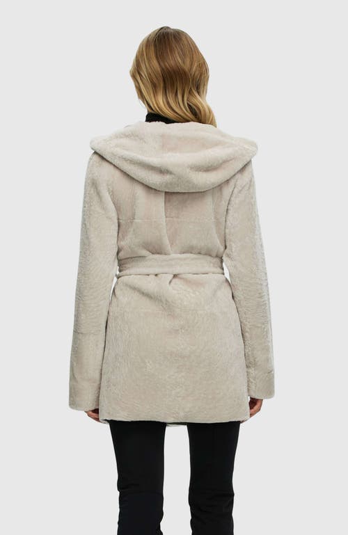 Gorski Reversible Textured Shearling Lamb Parka In Gray