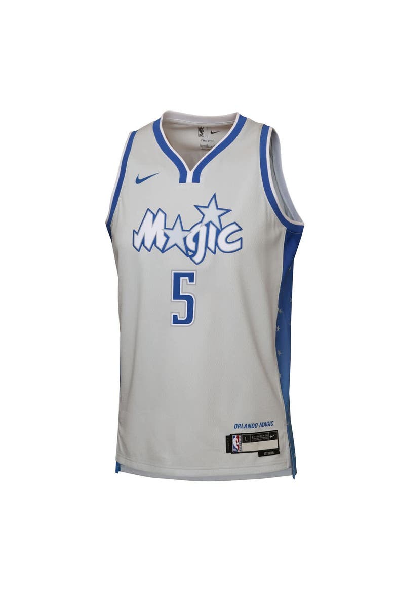 Youth Nike Paolo Banchero Silver Orlando Magic 2025/26 City Edition Swingman Jersey, Alternate, color, Silver