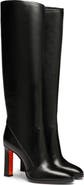 Santoni Women's leather high-heel boot