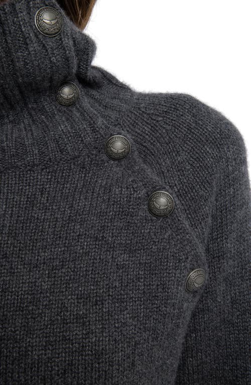 Zadig & Voltaire Mora Mock Neck Cashmere Sweater In Burgundy