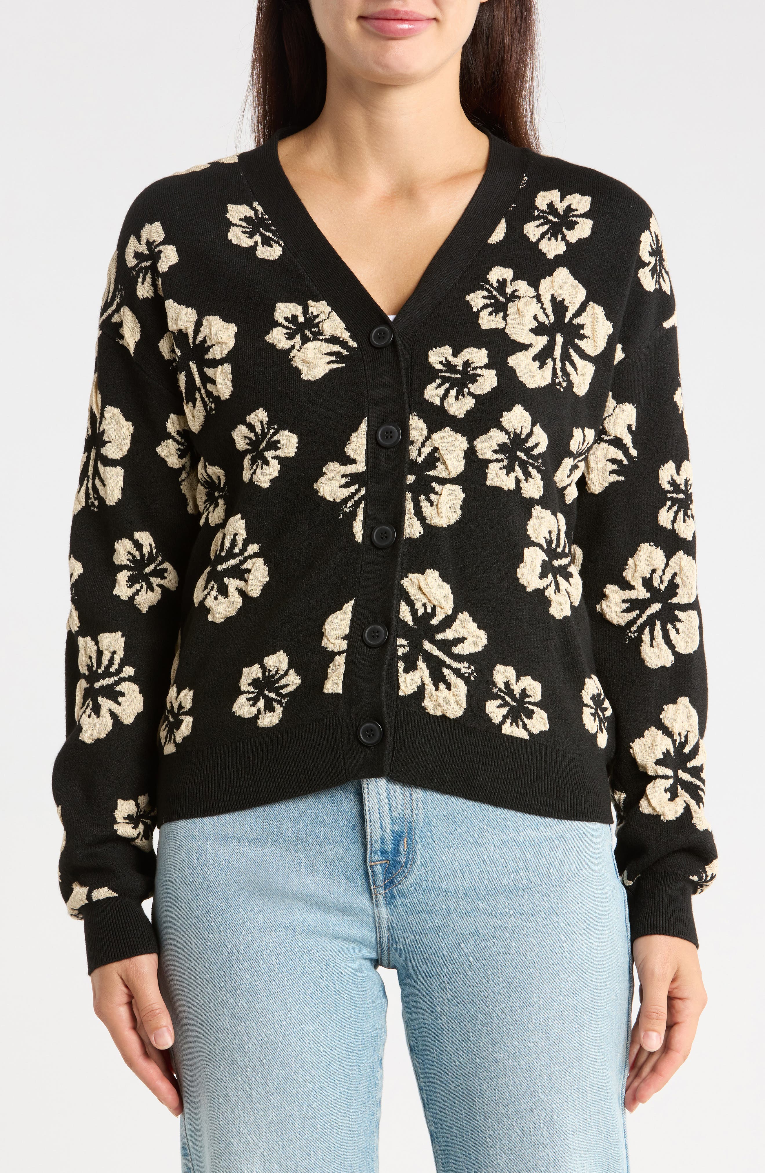 Floral Hibiscus Cardigan