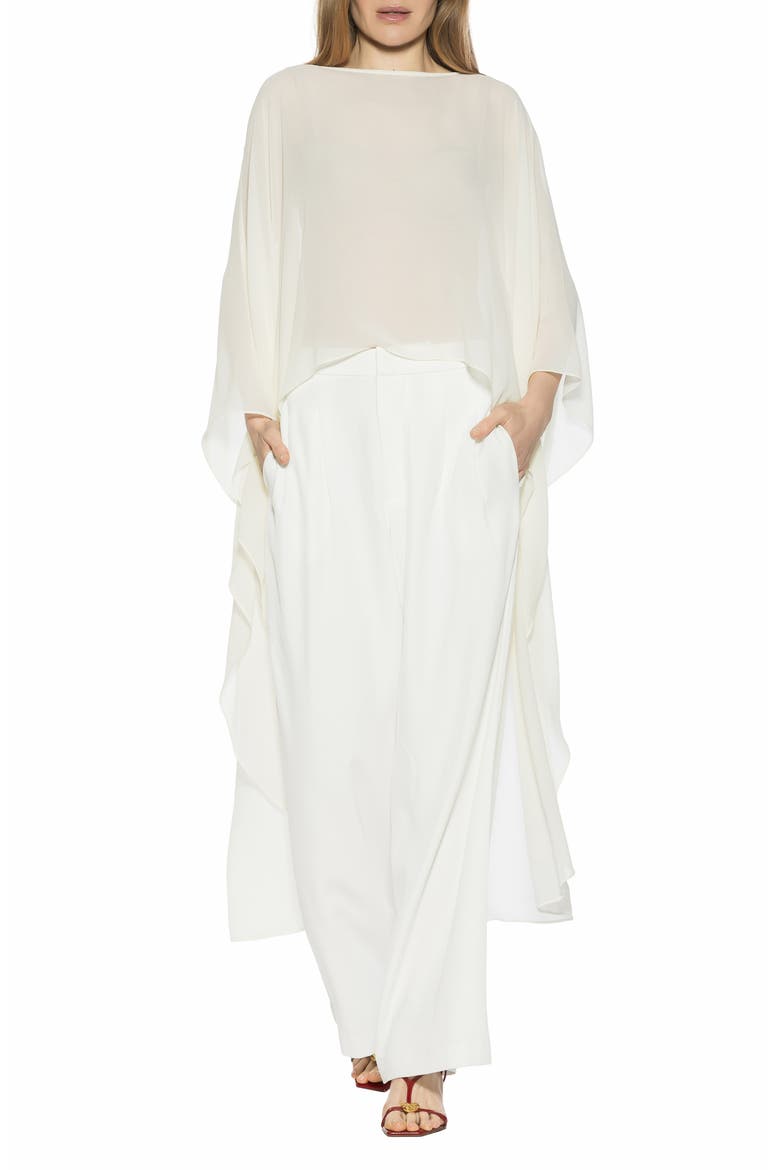 Junia Cover-Up High-Low Chiffon Top, Main, color, IVORY