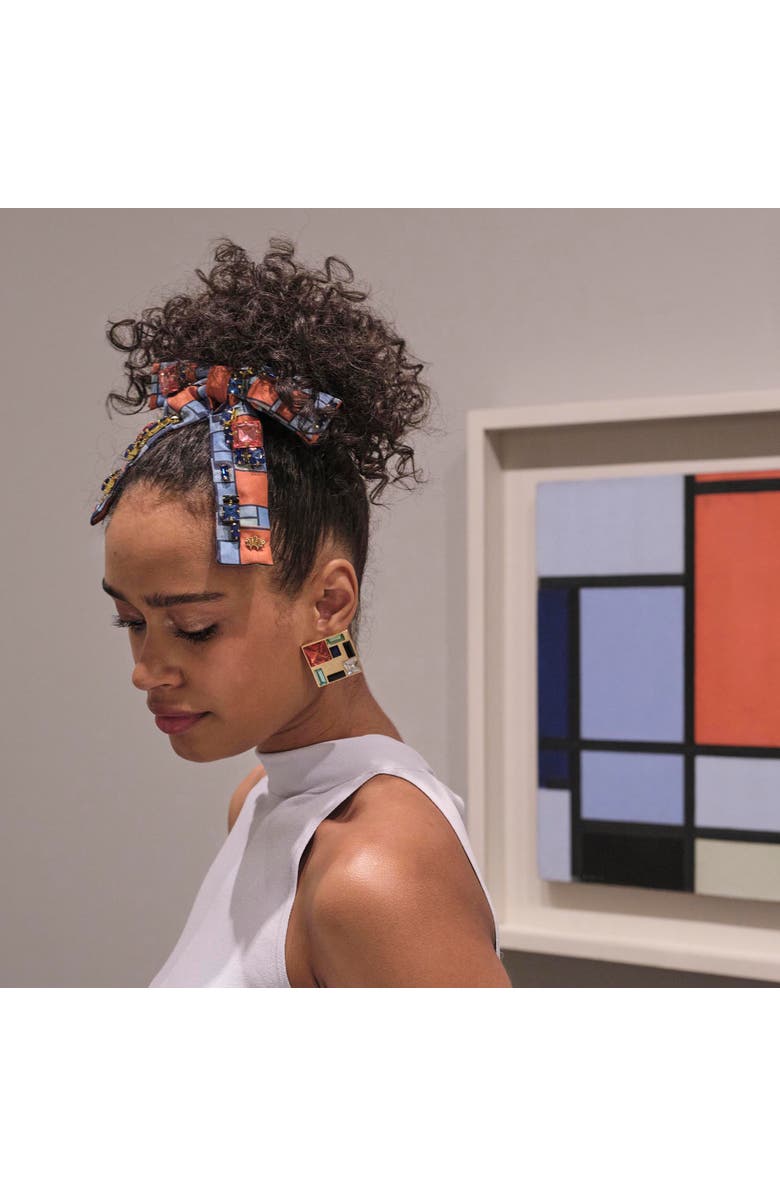 Lele Sadoughi The Met X Lele Mondrian Composition Earrings, Alternate, color, 