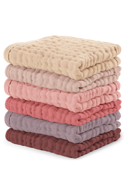 Muslin Washcloths - Pack of 6