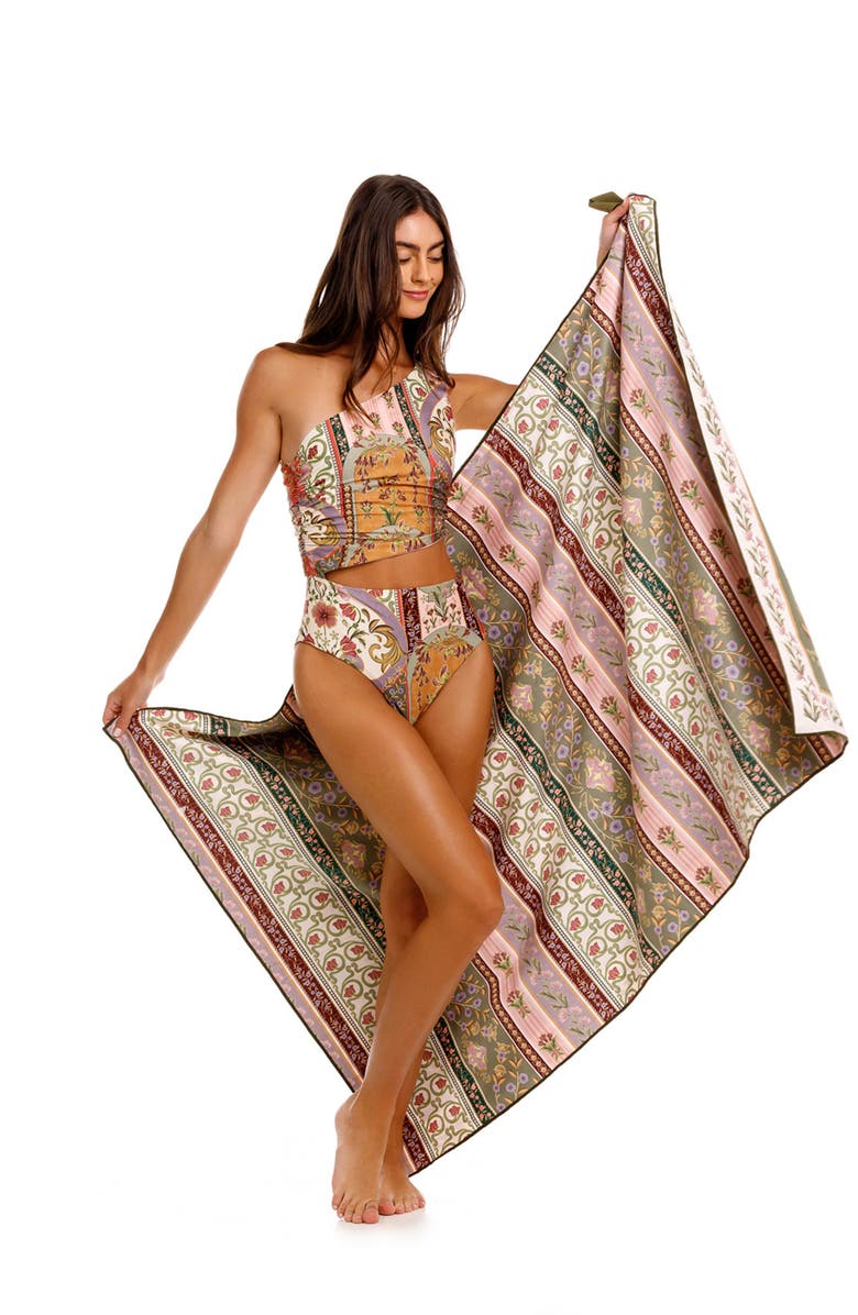 Agua Bendita Greisa Aura Cutout One-Piece Swimsuit, Alternate, color, Green Multi